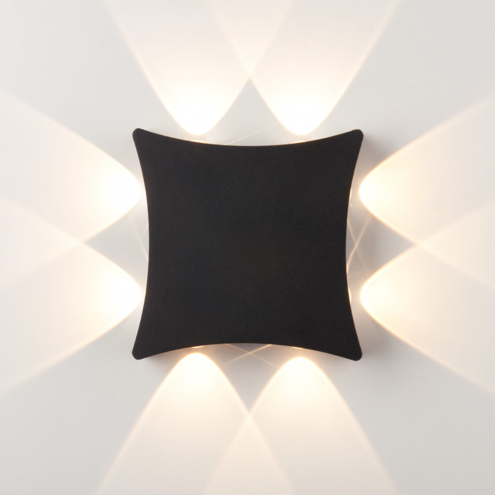 Уличный настенный светодиодный светильник 1631 TECHNO LED чёрный 1631 TECHNO LED чёрный фото 1 — Multielectrika