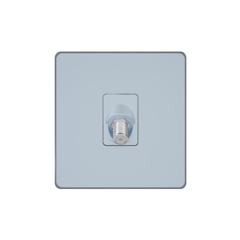 Systeme Infinity, Розетка телевизионная TV/FM/SAT 5-2400MГц, FSE001198, Стальное небо фото 1 &mdash; Multielectrika