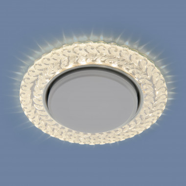 Встраиваемый точечный светильник с LED подсветкой 3027 GX53 CL прозрачный — Multielectrika