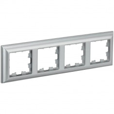 Рамка на 4 поста IEK Brite РУ-4-Бр алюминий/алюминий &mdash; Multielectrika
