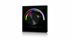 W-RGB (B) Радио панель встраиваемая в стену с валкодером на 1 зону  для RGB ленты. Черная &mdash; Multielectrika