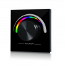 W-RGB (B) Радио панель встраиваемая в стену с валкодером на 1 зону  для RGB ленты. Черная