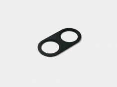 Рамка внешняя двойная MINI COMBO, круглая, черная, MINI-COMBO-R2-BL &mdash; Multielectrika