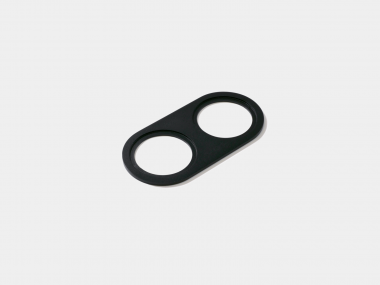 Рамка внешняя двойная MINI COMBO, круглая, черная, MINI-COMBO-R2-BL — Multielectrika