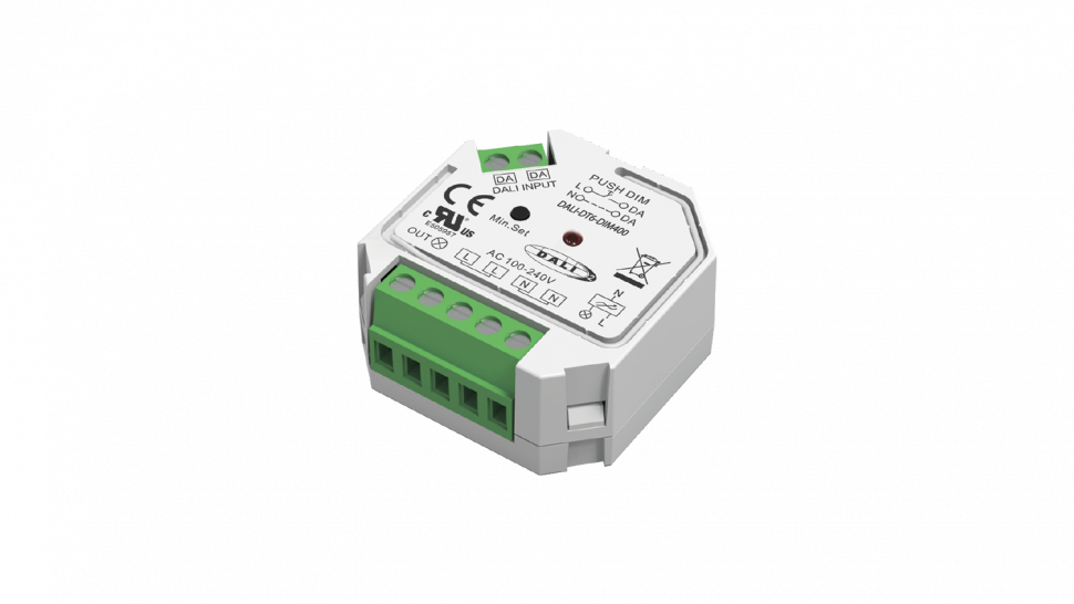 DALI-DT6-DIM400, DALI фазовый диммер 220В с функцией Push-dim фото 1 — Multielectrika