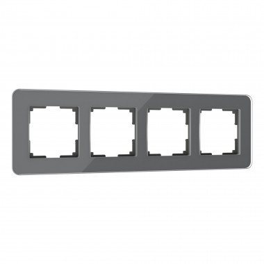 Рамка из стекла на 4 поста Elite графит W0042440 — Multielectrika