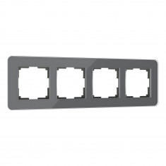 Рамка из стекла на 4 поста Elite графит W0042440 &mdash; Multielectrika