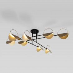 Потолочный светильник 70148/8 черный/золото &mdash; Multielectrika