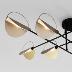 Потолочный светильник 70148/8 черный/золото &mdash; Multielectrika