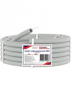Труба ПВХ гофрированная с зондом D16мм. (100м/уп) MULTI ELECTRIKA &mdash; Multielectrika