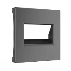 Накладка для двойной розетки Еthernet RJ-45 (графит рифленый) WL04-RJ45+RJ45-CP &mdash; Multielectrika