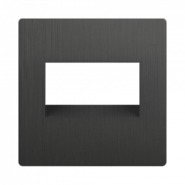 Накладка для двойной розетки Еthernet RJ-45 (графит рифленый) WL04-RJ45+RJ45-CP — Multielectrika