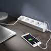 Розеточный блок 4-х местный + 3 USB белый WL20-04-03 фото 3 — Multielectrika