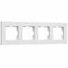 Рамка из поликарбоната на 4 поста Slab белый софт W0042961