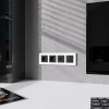 Рамка из поликарбоната на 4 поста Slab белый софт W0042961 фото 2 &mdash; Multielectrika