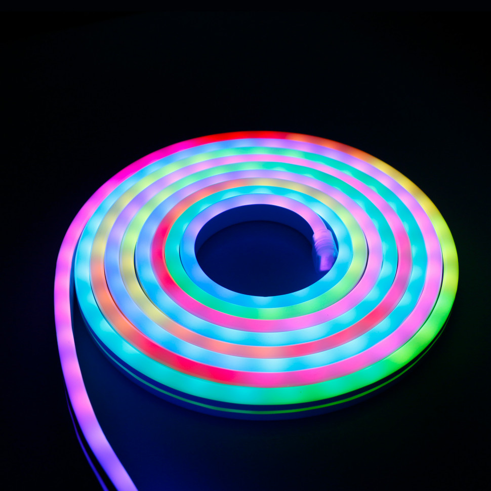 Набор гибкого неона Набор гибкого одностороннего неона 12V 7W 48Led 5050 IP65 RGB, 5м фото 1 — Multielectrika