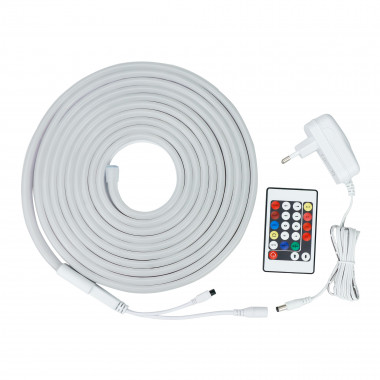 Набор гибкого неона Набор гибкого одностороннего неона 12V 7W 48Led 5050 IP65 RGB, 5м — Multielectrika