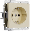 Розетка с заземлением и шторками (айвори акрил) W1171143 фото 1 — Multielectrika