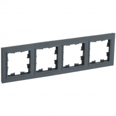 Рамка на 4 поста IEK Brite РУ-4-БрГ графит &mdash; Multielectrika