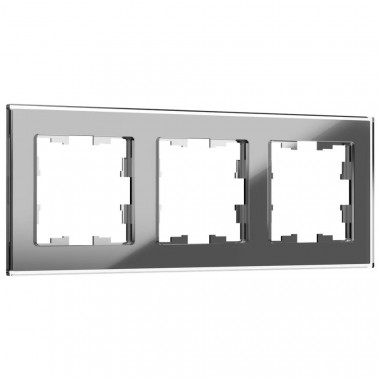 Рамка на 3 поста IEK Brite РУ-3-2-БрСе стекло серый — Multielectrika