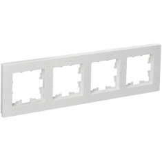 Рамка на 4 поста IEK Brite РУ-4-Бр белый рифленый &mdash; Multielectrika