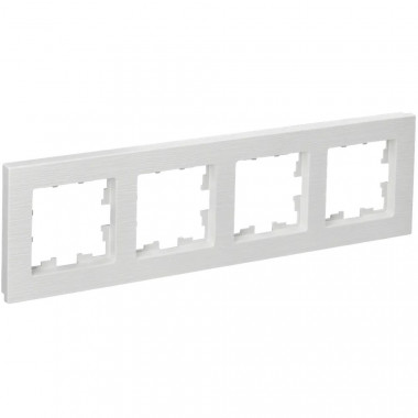 Рамка на 4 поста IEK Brite РУ-4-Бр белый рифленый — Multielectrika