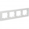 Рамка на 4 поста IEK Brite РУ-4-Бр белый рифленый