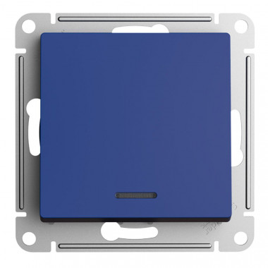 Переключатель одноклавишный Systeme Electric AtlasDesign с подсветкой, 10А, аквамарин — Multielectrika