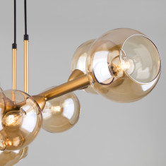 Умный подвесной светильник с круглыми стеклянными плафонами 70113/8 янтарный Smart &mdash; Multielectrika