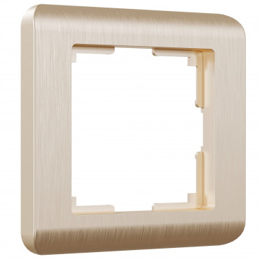 Рамка из поликарбоната на 1 пост Stream шампань W0012111 &mdash; Multielectrika