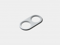 Рамка внешняя двойная MINI COMBO, круглая, белая, MINI-COMBO-R2-WH &mdash; Multielectrika