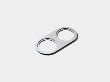 Рамка внешняя двойная MINI COMBO, круглая, белая, MINI-COMBO-R2-WH — Multielectrika