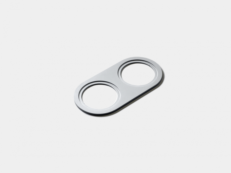 Рамка внешняя двойная MINI COMBO, круглая, белая, MINI-COMBO-R2-WH фото 1 — Multielectrika