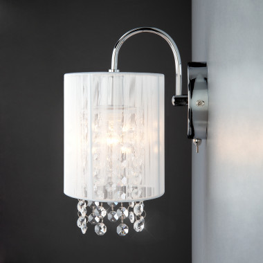 Настенный светильник с тканевым абажуром 1188/1B хром — Multielectrika