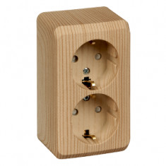 Розетка 2К+З со шторками 16А 250B Сосна Schneider Electric Этюд PA16-008D &mdash; Multielectrika