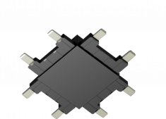 Коннектор крестовой системы SLIM, черный, CN-SLIM-BL-X &mdash; Multielectrika