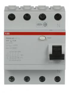 УЗО ABB FH204 AC-40/0,1 тип AC 40A 100mA 2CSF204006R2400 &mdash; Multielectrika