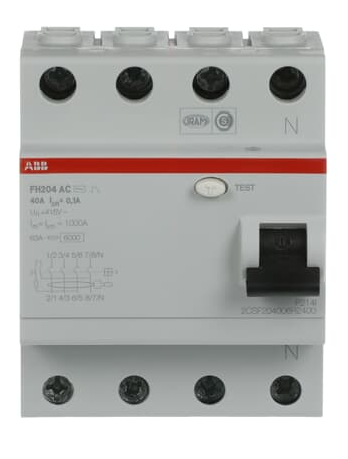 УЗО ABB FH204 AC-40/0,1 тип AC 40A 100mA 2CSF204006R2400 — Multielectrika