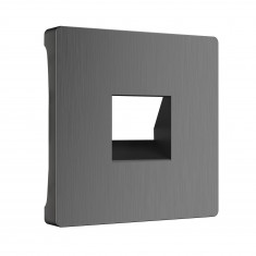 Накладка для телефонной розетки RJ11 (графит рифленый) WL04-RJ-11-CP &mdash; Multielectrika
