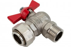 Шаровой кран VALTEC BASE угловой с накидной гайкой 1/2х3/4 нар.-вн. VT.267.N.0405 &mdash; Multielectrika