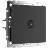 ТВ-розетка проходная  (черный матовый) WL08-TV-2W фото 1 — Multielectrika