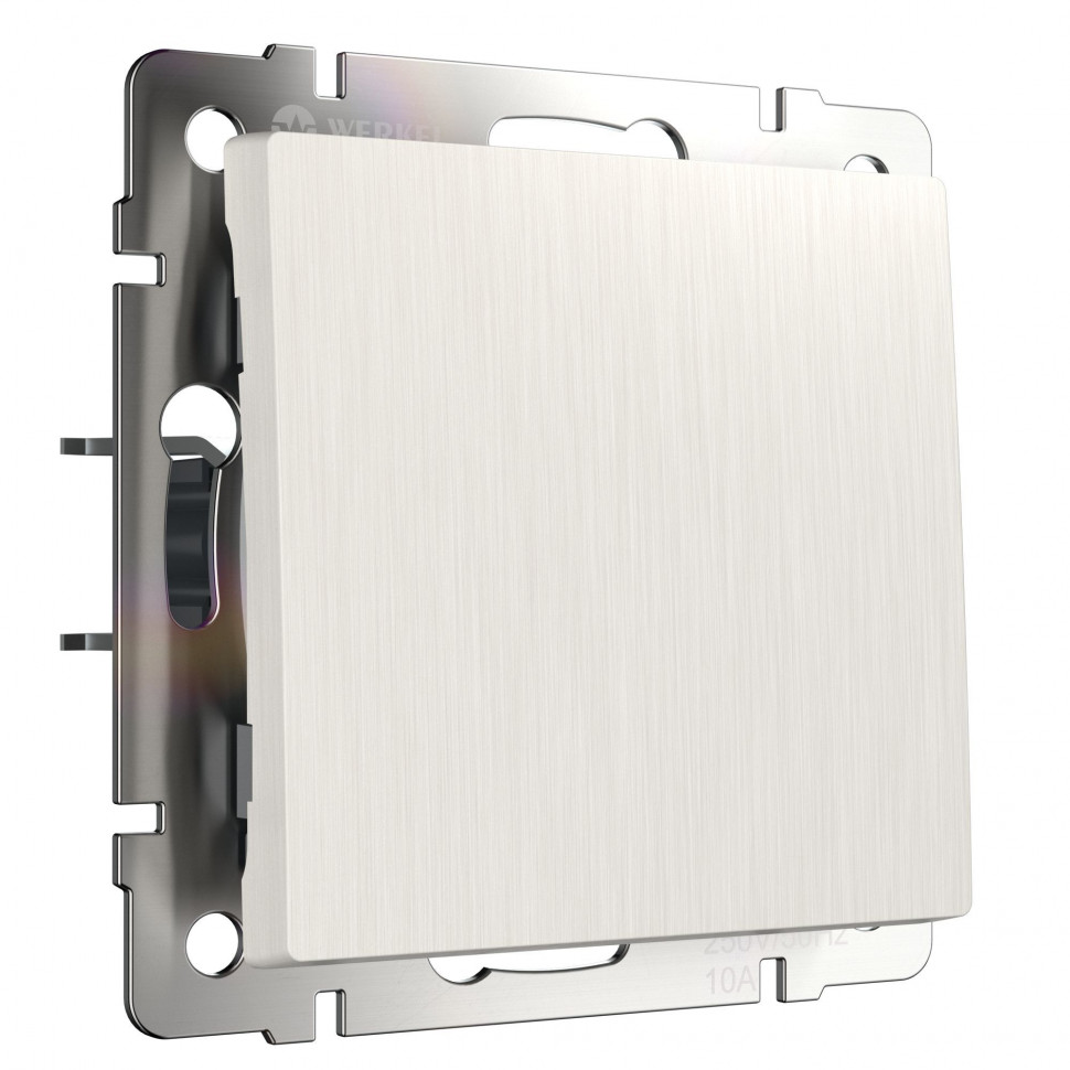 Выключатель одноклавишный проходной (перламутровый рифленый) W1112013 фото 1 — Multielectrika