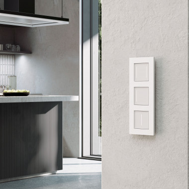 Рамка из поликарбоната на 3 поста Slab белый софт W0032961 &mdash; Multielectrika