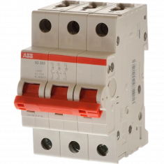 Рубильник 3-полюсный ABB SD203/50 рычаг красный 2CDD283101R0050 &mdash; Multielectrika