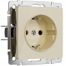 Розетка с заземлением (айвори акрил) W1171043