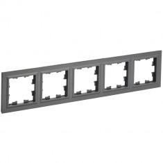 Рамка на 5 поста IEK Brite РУ-5-БрГ графит &mdash; Multielectrika