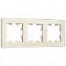 Рамка на 3 поста IEK Brite РУ-3-2-БрВа стекло ванильный
