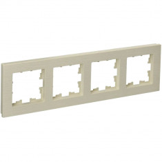 Рамка на 4 поста IEK Brite РУ-4-Бр бежевый рифленый &mdash; Multielectrika