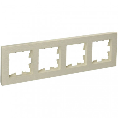 Рамка на 4 поста IEK Brite РУ-4-Бр бежевый рифленый — Multielectrika