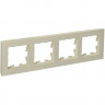 Рамка на 4 поста IEK Brite РУ-4-Бр бежевый рифленый